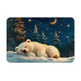 thumbnail image 1 of Balery Starry Sky Sleep White Bear Doormat, Durable Flannel Fabric, Waterproof Stain and Fade Resistant, Low Profile,Indoor Outdoor Door Mats, Easy Clean Patio Entrance Mat, 16x24in, 1 of 9