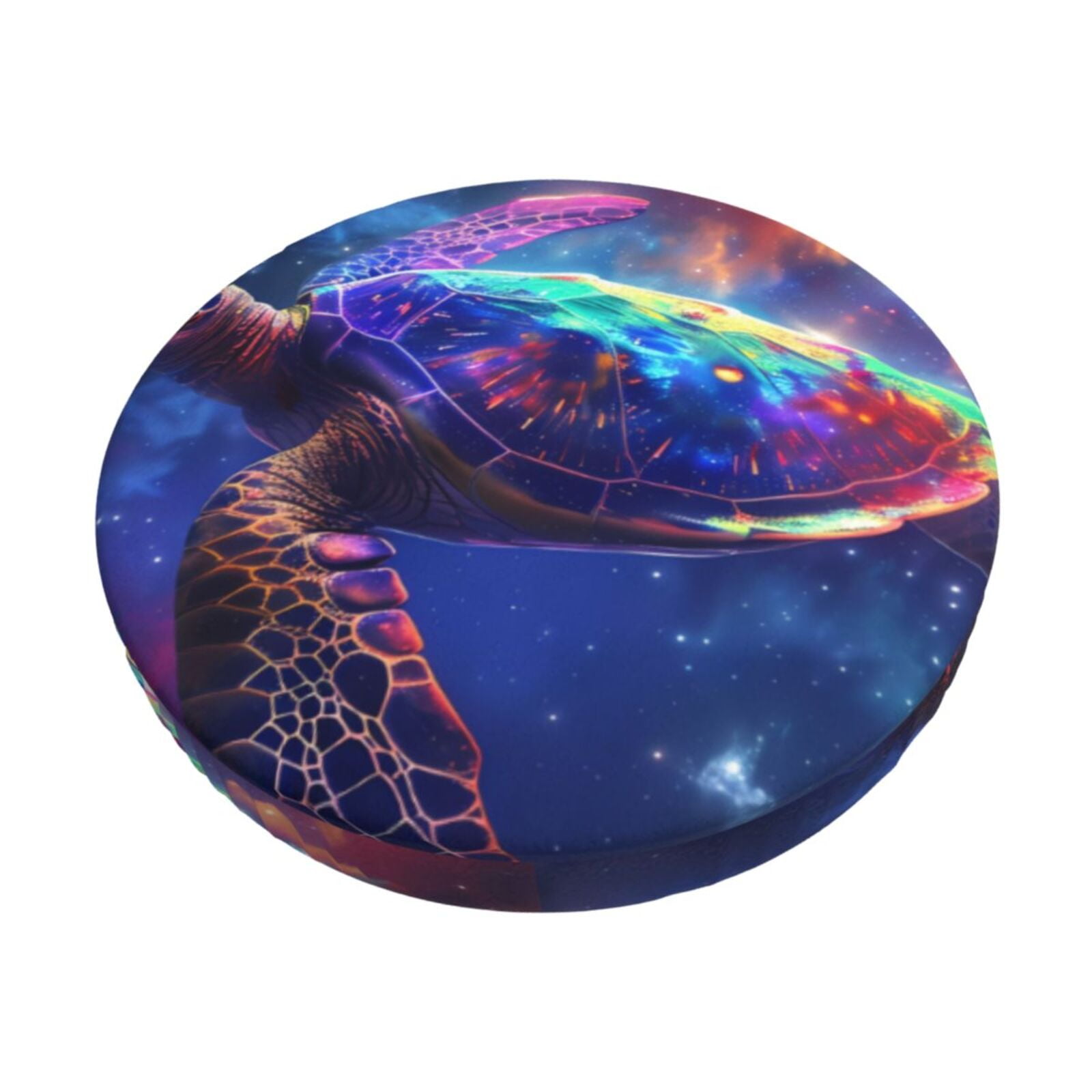 Balery Starry Sky Turtle Round Bar Stool Seat Covers Velvet Fabric ...