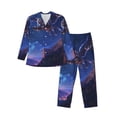 thumbnail image 1 of Balery Starry Sky Wall Flying Tiger Pattern Pajama Sets for Men Long Sleeve 2 Piece Sleepwear Loungewear Sets Soft PJ's with Pockets Long Sleeve Comfy Pj Sets-Large, 1 of 7