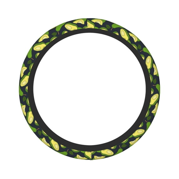 Balery Steering Wheel Covers Fresh Avocado Elastic Skidproof Steering Wheel Protective Cover Case Fit Universal Auto Accessories Decor