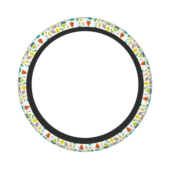 Balery Steering Wheel Covers Summer Animal Elastic Skidproof Steering Wheel Protective Cover Case Fit Universal Auto Accessories Decor