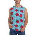 thumbnail image 1 of Balery Strawberries Men's Sleeveless Muscle Shirts Workout Tank Top, Moisture Wicking, Odor Protection-3X-Large, 1 of 8
