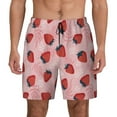 thumbnail image 1 of Balery Strawberries Mens Swim Trunks Swim Shorts for Men Quick Dry Inseam Beach Shorts with Compression Liner Pocket-3X-Large, 1 of 9