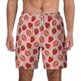 thumbnail image 1 of Balery Strawberries Mens Swim Trunks Swim Shorts for Men Quick Dry Inseam Beach Shorts with Compression Liner Pocket-Small, 1 of 9