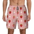 thumbnail image 1 of Balery Strawberries Mens Swim Trunks Swim Shorts for Men Quick Dry Inseam Beach Shorts with Compression Liner Pocket-XX-Large, 1 of 9
