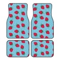 thumbnail image 1 of Balery Strawberries Pattern 4-Piece Floor Mats, Heavy-Duty Rubber Liners, Anti-Slip Design, All-Season Automotive Protection, Vehicles, Cars, Trucks, and SUVs, 1 of 5