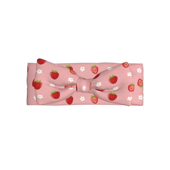 Balery Strawberries Pattern Baby Headbands Hairbands Hair Bow Elastics for Baby Girls Newborn Infant Toddlers Kids