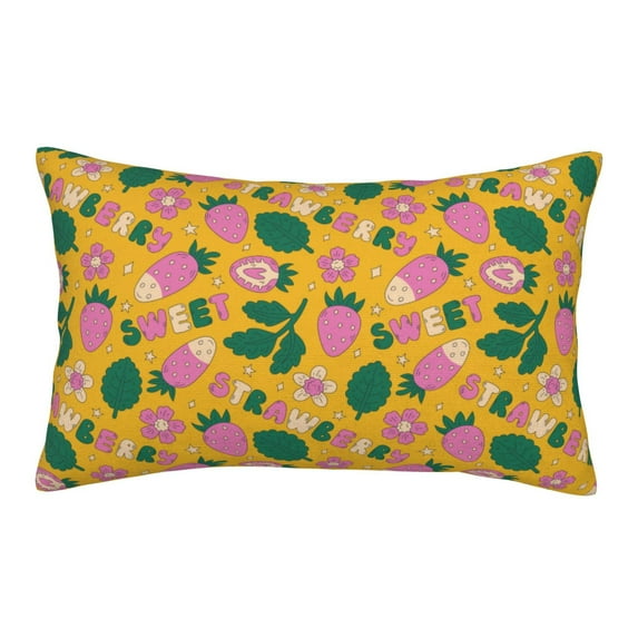 Balery Strawberry Bedding Queen Pillow Cases - Envelope Closure - Soft Brushed Microfiber Fabric - Shrinkage and Fade Resistant Pillow Cases-14"x20"