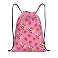thumbnail image 1 of Balery Strawberry Cake Pattern Drawstring Backpack Bag Sport Gym Sackpack Cinch Bags Pattern Drawstring Backpack Bag Sport Gym Sackpack Cinch Bags -Small, 1 of 6
