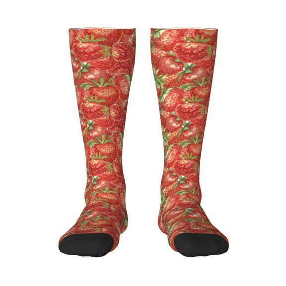 Balery Strawberry Fun Novelty Socks Men'S Women'S Crew Socks Funny Crazy Novelty Socks Quirky And Cool Socks