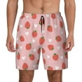 thumbnail image 1 of Balery Strawberry Mens Swim Trunks Swim Shorts for Men Quick Dry Inseam Beach Shorts with Compression Liner Pocket-3X-Large, 1 of 9
