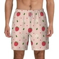 thumbnail image 1 of Balery Strawberry Mens Swim Trunks Swim Shorts for Men Quick Dry Inseam Beach Shorts with Compression Liner Pocket-XX-Large, 1 of 9