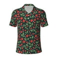 thumbnail image 1 of Balery Strawberry Printed Men’s Short Sleeve Polo Shirt, Midweight Men's Shirt,Golf Polo shirts -XX-Large, 1 of 8