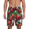 thumbnail image 1 of Balery Strawberry2 Men's Cotton Knit Pajama Shorts Waistband & Pockets,Short Pajama Pants-XX-Large, 1 of 8