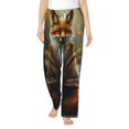 thumbnail image 1 of Balery Streamside Meditating Fox print Women's Pajama Pants,Ultra Lightweight Pjs,Lounge Pant-Medium, 1 of 9