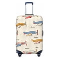 thumbnail image 1 of Balery Striped Vintage Planes Luggage Cover Protector, Scratch And Dirt Resistant, Fits 18-32 Inch Luggage - Small, 1 of 9