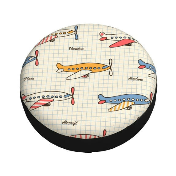 Balery Striped Vintage Planes Tire Covers - Tough Tire Wheel Protector for Truck, SUV, Trailer, Camper, RV -16 inch