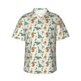 thumbnail image 1 of Balery Summer Dinosaur Print Men's Hawaiian Shirts Short Sleeve Beach Shirt Relaxed Fit Vacation Button Down Shirts-Large, 1 of 9