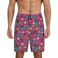 thumbnail image 1 of Balery Summer Flamingo Men's Cotton Knit Pajama Shorts Waistband & Pockets,Short Pajama Pants-3X-Large, 1 of 8
