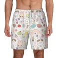 thumbnail image 1 of Balery Summer Rabbit Mens Swim Trunks Swim Shorts for Men Quick Dry Inseam Beach Shorts with Compression Liner Pocket-X-Large, 1 of 9