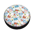 thumbnail image 1 of Balery Summer Stamp Tire Covers - Tough Tire Wheel Protector for Truck, SUV, Trailer, Camper, RV -14 inch, 1 of 8
