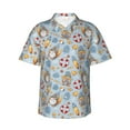 thumbnail image 1 of Balery Summer Time With Gnome Print Men's Hawaiian Shirts Short Sleeve Beach Shirt Relaxed Fit Vacation Button Down Shirts-Medium, 1 of 1