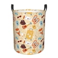 thumbnail image 1 of Balery Summer Travel Round Laundry Basket with Handles Waterproof Freestanding Laundry Hamper for Clothes Toys in the Dorm and Family-, 1 of 8