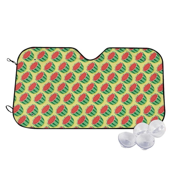 Balery Summer Watermelon Print Car Windshield Sun Shade,Windshield Sunshade for Car Pickup Truck SUV Accessories-Small