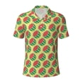 thumbnail image 1 of Balery Summer Watermelon Printed Men’s Short Sleeve Polo Shirt, Midweight Men's Shirt,Golf Polo shirts -4X-Large, 1 of 8