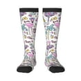 thumbnail image 1 of Balery Summer With Flamingo Fun Novelty Socks Men'S Women'S Crew Socks Funny Crazy Novelty Socks Quirky And Cool Socks, 1 of 9