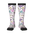 thumbnail image 1 of Balery Summer With Flamingo Fun Novelty Socks Men'S Women'S Crew Socks Funny Crazy Novelty Socks Quirky And Cool Socks, 1 of 9