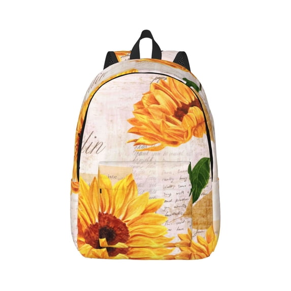 Balery Sunflower 5 Vintage Canvas Backpack for Men and Women - Large Capacity, Durable Travel Laptop Bag for School, Work, Hiking, and Outdoor Activities