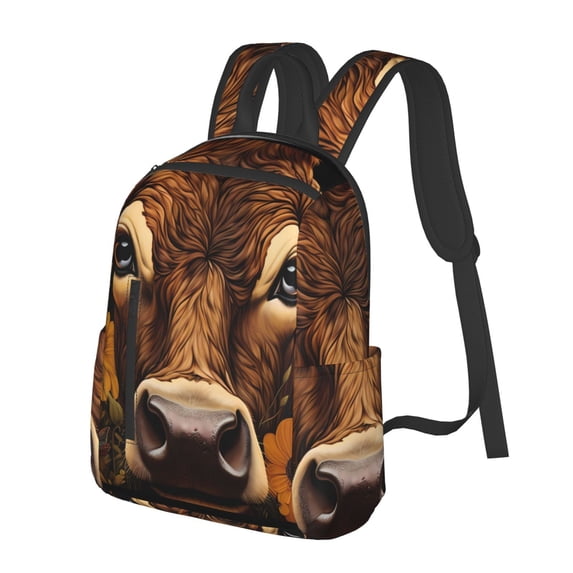 Balery Sunflower Butterfly Cow Lightweight Backpack for Men and Women - Durable and Water-Resistant, Ideal for School, Work, Travel, and Everyday Use