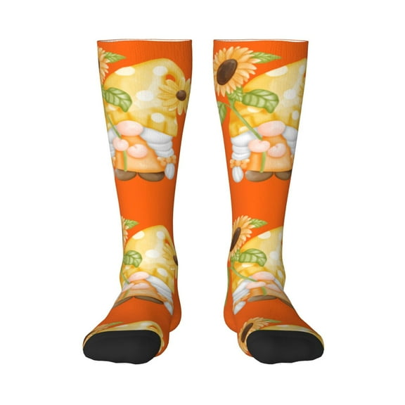 Balery Sunflower Gnomes 3 Fun Novelty Socks Men'S Women'S Crew Socks Funny Crazy Novelty Socks Quirky And Cool Socks