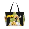 thumbnail image 1 of Balery Sunflower Gnomes Beach Travel Bag - Water-Resistant, Large Capacity Lightweight Tote with 7 Pockets for Women and Men - Perfect for Beach, Pool, Gym, and Travel, 1 of 7