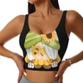 thumbnail image 1 of Balery Sunflower Gnomes Pattern Racerback Sports Bras for Women - Padded Seamless High Impact Support for Yoga Gym Workout Fitness-XX-Large, 1 of 8