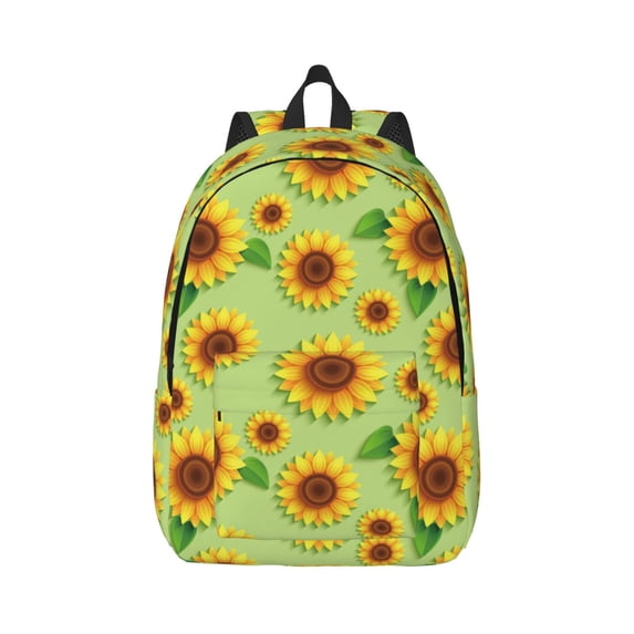 Balery Sunflower Leaves Vintage Canvas Backpack for Men and Women - Large Capacity, Durable Travel Laptop Bag for School, Work, Hiking, and Outdoor Activities