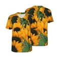 thumbnail image 1 of Balery Sunflowers 7 Baseball Jersey for Men Casual Button Down Shirts Short Sleeve Active Team Sports Uniform-Medium, 1 of 9