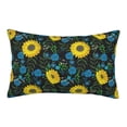 thumbnail image 1 of Balery Sunflowers And Blue Flower Bedding Queen Pillow Cases - Envelope Closure - Soft Brushed Microfiber Fabric - Shrinkage and Fade Resistant Pillow Cases-14"x20", 1 of 6