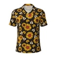 thumbnail image 1 of Balery Sunflowers And Bww Printed Men’s Short Sleeve Polo Shirt, Midweight Men's Shirt,Golf Polo shirts -X-Large, 1 of 9