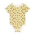 thumbnail image 1 of Balery Sunflowers Bee Pattern Baby Climbing Clothes Infant Bodysuit Cute Infant Bodysuit Baby Romper-9M, 1 of 7
