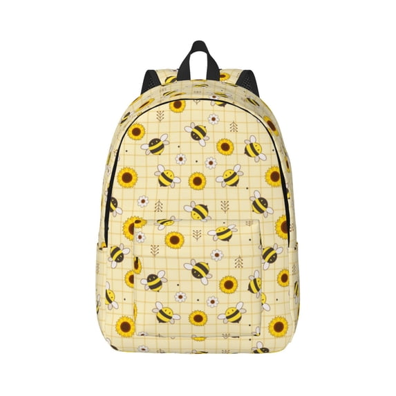 Balery Sunflowers Bee Vintage Canvas Backpack for Men and Women - Large Capacity, Durable Travel Laptop Bag for School, Work, Hiking, and Outdoor Activities