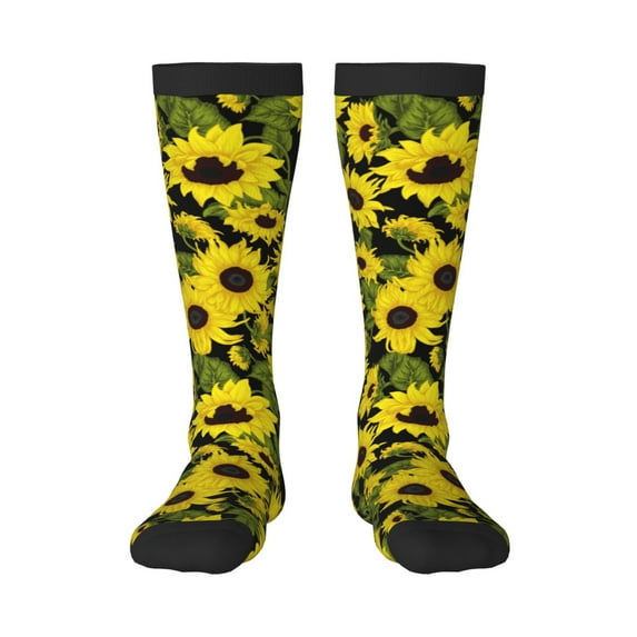 Balery Sunflowers In Vintage Fun Novelty Socks Men'S Women'S Crew Socks Funny Crazy Novelty Socks Quirky And Cool Socks