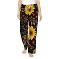 thumbnail image 1 of Balery Sunflowers Leaves print Women's Pajama Pants,Ultra Lightweight Pjs,Lounge Pant-Large, 1 of 9