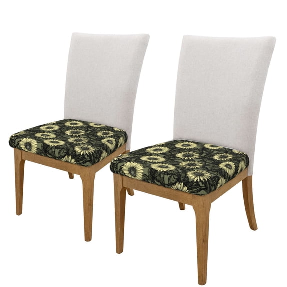 Balery Sunflowers Stretch Couch Cushion Covers, Individual Sofa Cushion Covers, Soft Chair Sofa Seat Cushion Slipcover with Elastic Bottom Milk Silk-16.9in