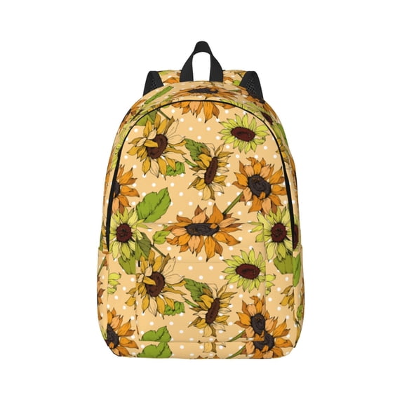 Balery Sunflowers Vintage Canvas Backpack for Men and Women - Large Capacity, Durable Travel Laptop Bag for School, Work, Hiking, and Outdoor Activities