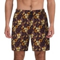 thumbnail image 1 of Balery Sunflowers with Skull and Hand Mens Swim Trunks Swim Shorts for Men Quick Dry Inseam Beach Shorts with Compression Liner Pocket-Large, 1 of 9