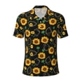 thumbnail image 1 of Balery Sunflowers3 Printed Men’s Short Sleeve Polo Shirt, Midweight Men's Shirt,Golf Polo shirts -4X-Large, 1 of 8