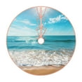 thumbnail image 1 of Balery Sunny Ocean Waves Printed Christmas Tree Skirt , Merry Christmas Party Christmas Tree Decoration,Adjustable Tree Skirt-36", 1 of 6