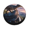 thumbnail image 1 of Balery Sunset Cliff Dinosaur Tire Covers - Tough Tire Wheel Protector for Truck, SUV, Trailer, Camper, RV -17 inch, 1 of 8